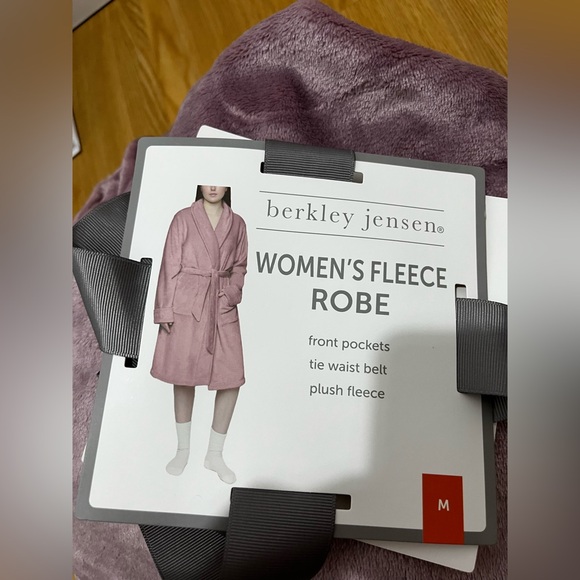 Berkley Jensen Women's Fleece Robe in Purple - Picture 2 of 3